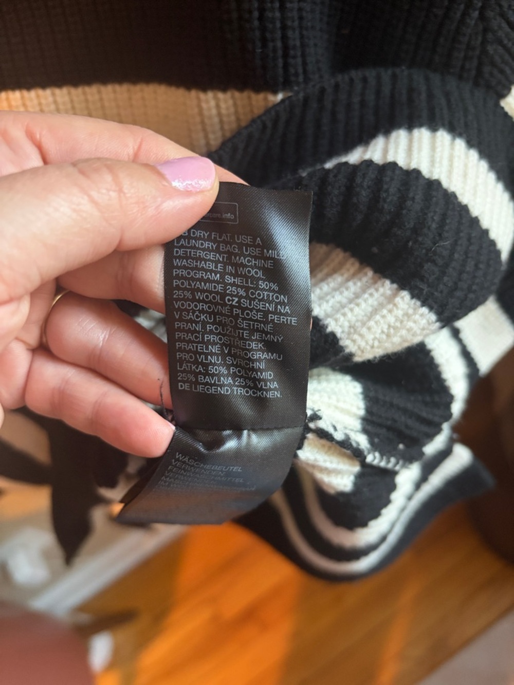 & Other Stories Striped Quarter Zip Oversized Sweater - Picture 4 of 4
